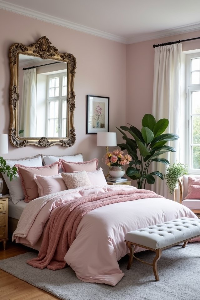 enhance bedroom with mirrors