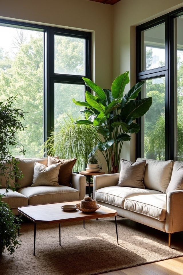 enhance decor with greenery