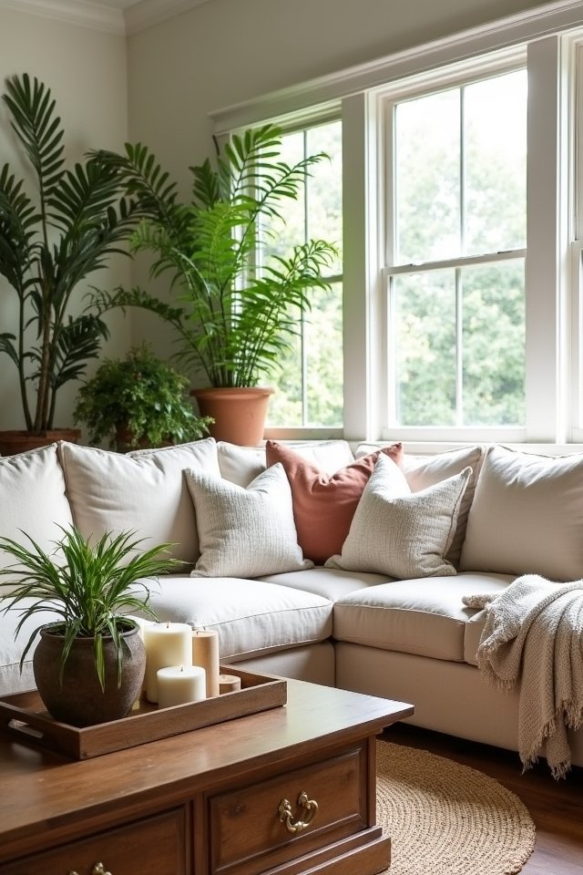 enhance decor with houseplants