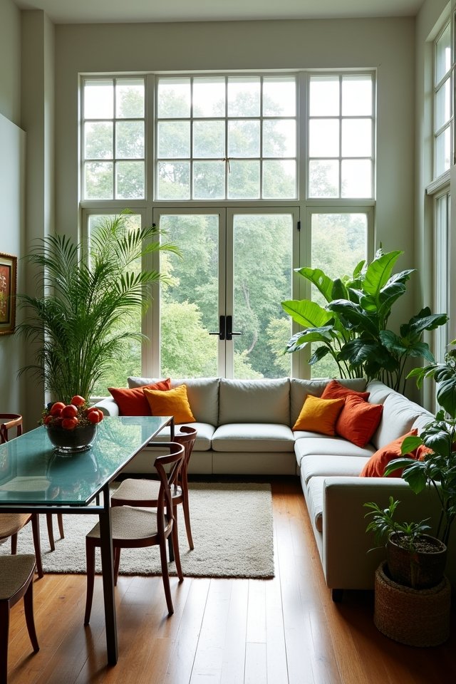 enhance dining with greenery