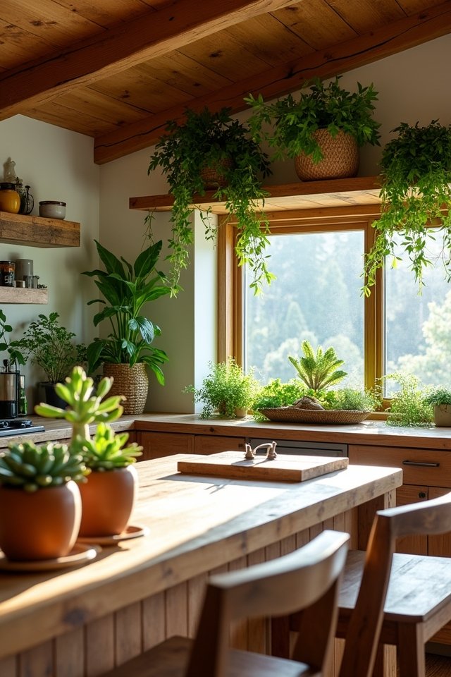 enhance kitchen with greenery
