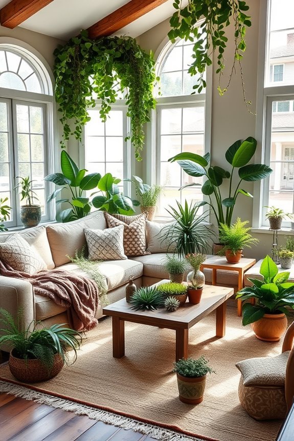 enhance living room greenery