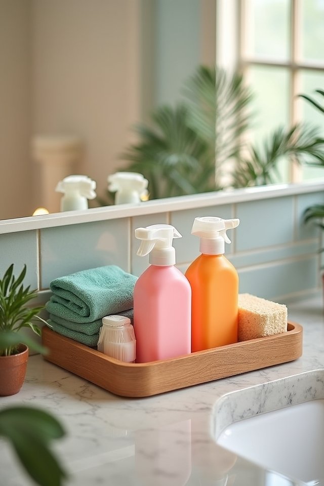 essential bathroom cleaning supplies