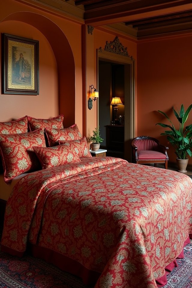 ethnic print bedding transformation