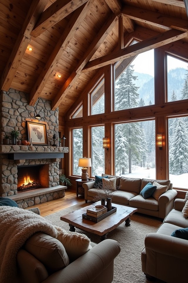 exposed beams cozy ambiance