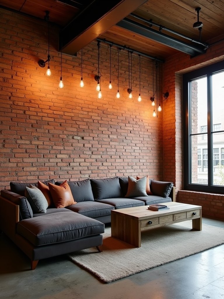exposed brick wall charm