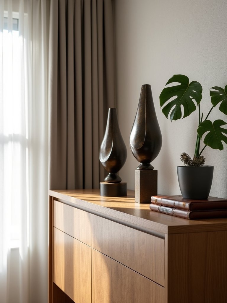 expressive sculptures enhance decor