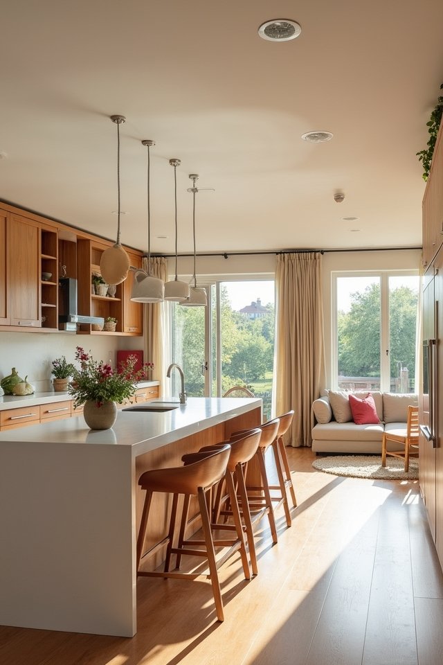 family kitchen gathering space
