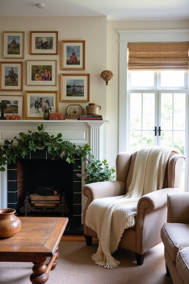 family photos and art