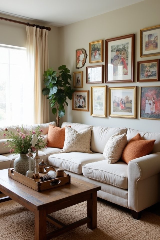 family photos and art