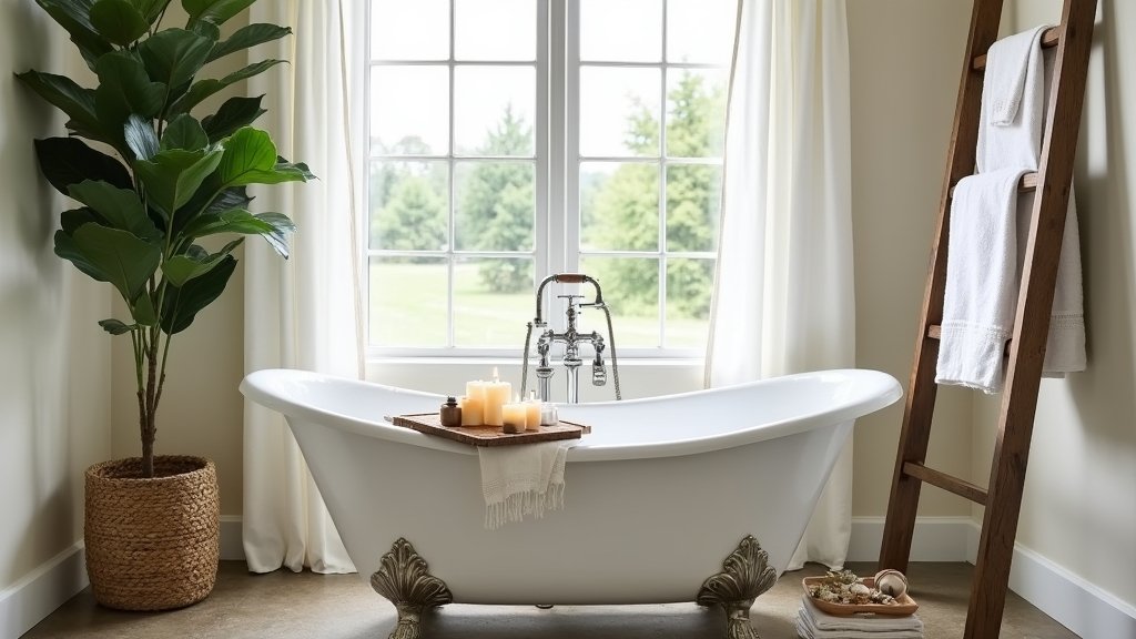 farmhouse bathroom relaxation ideas