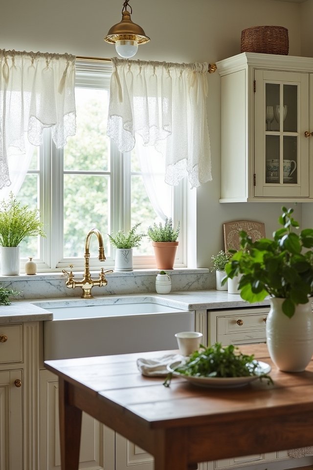 farmhouse sink enhances kitchen