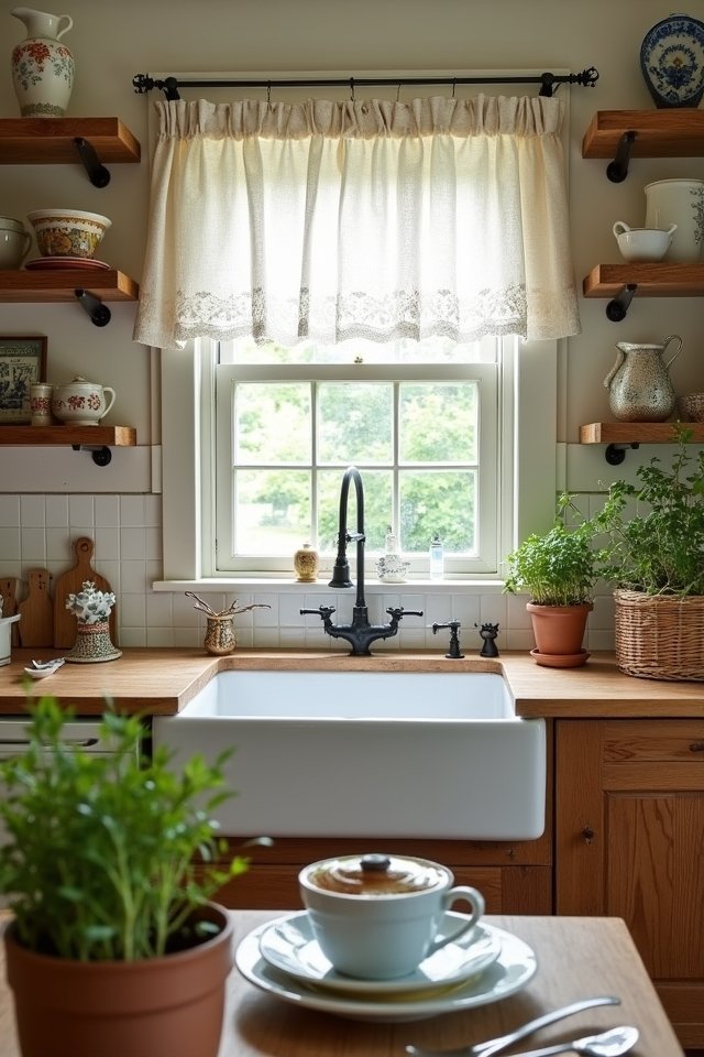 farmhouse sink rustic charm