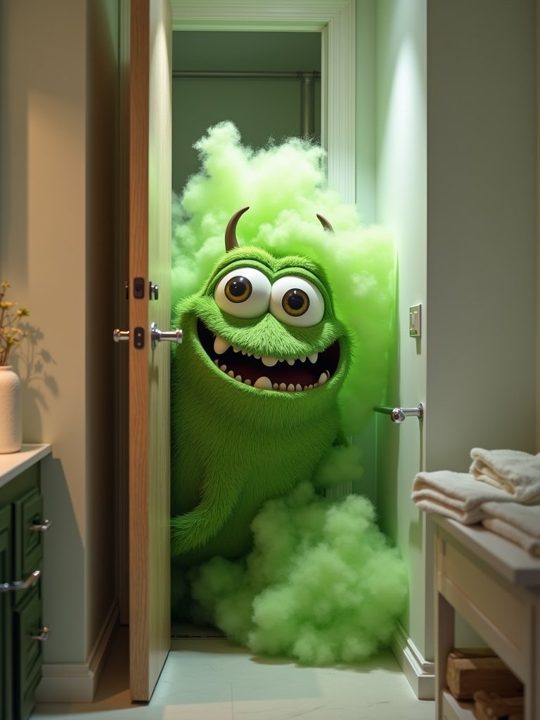 fart monster bathroom humor