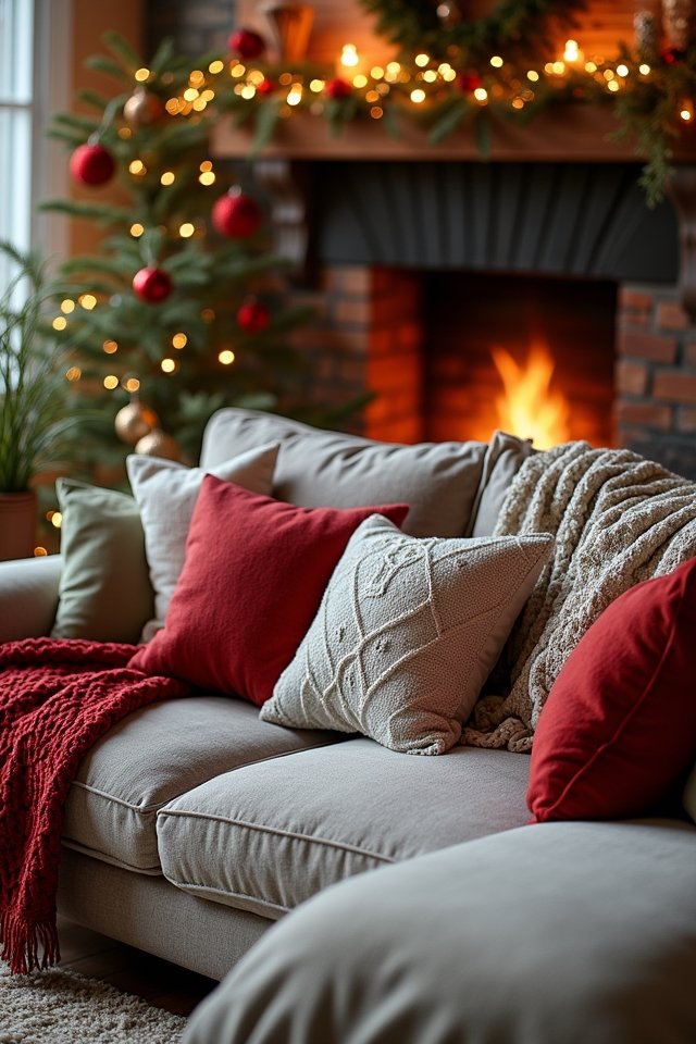 festive pillows for warmth