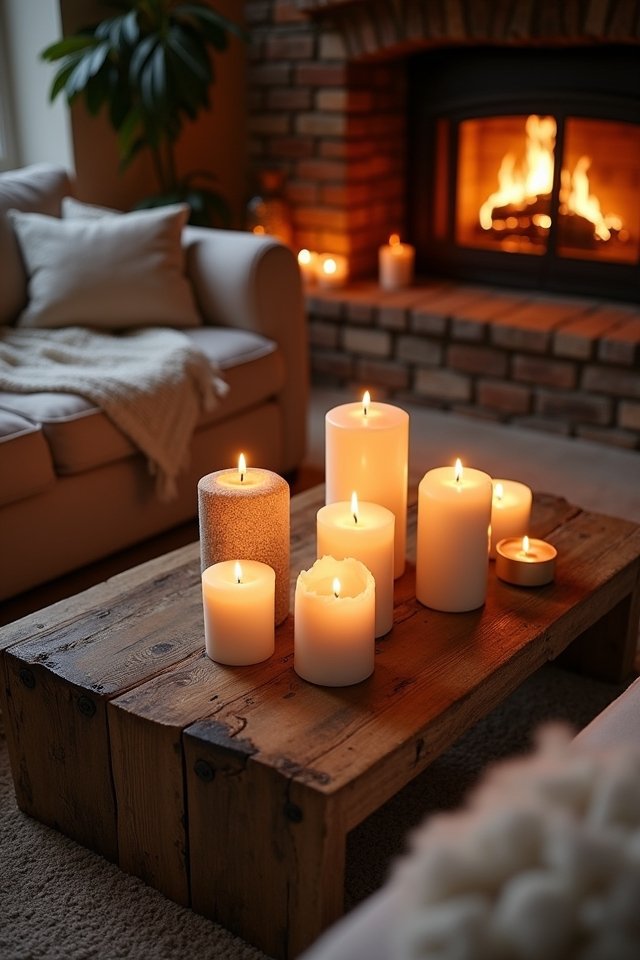 flickering candlelit cozy ambiance