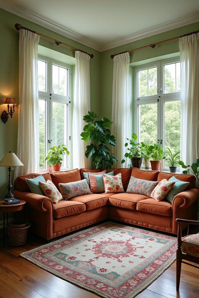 floral geometric pattern fusion