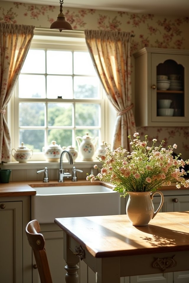 floral patterns enhance kitchens