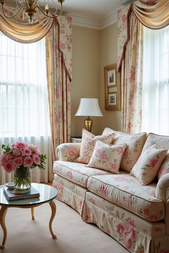 floral patterns enhance living spaces