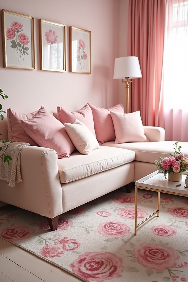 floral patterns in pink