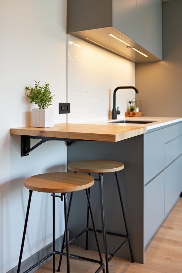 fold down bar table solution