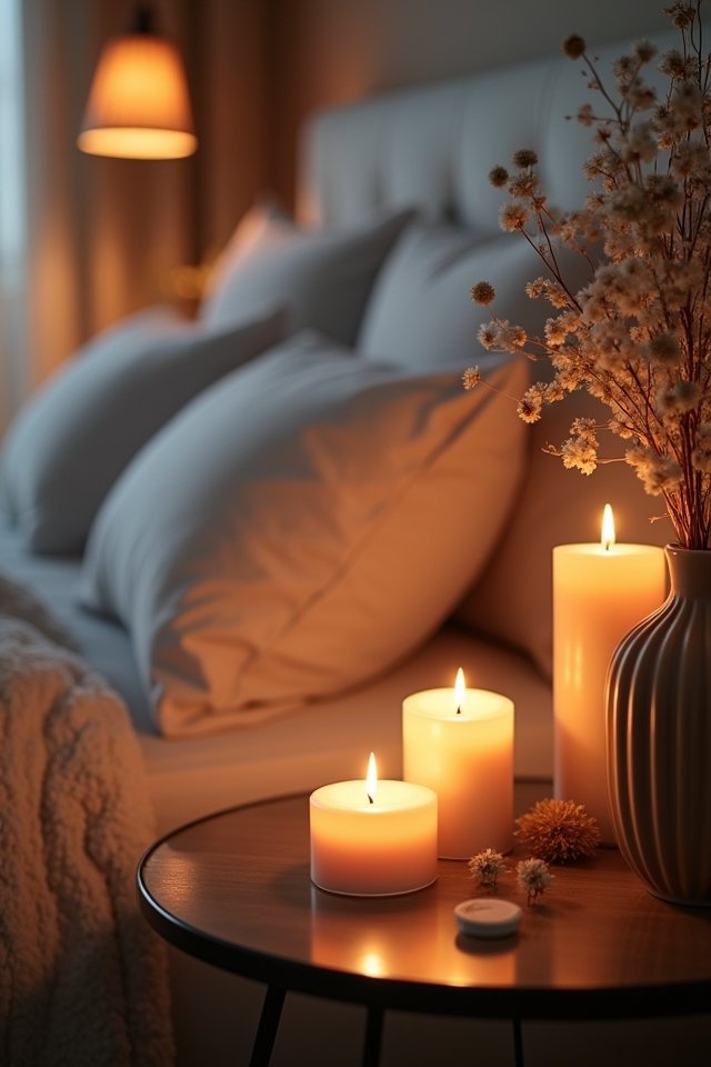 fragrant ambiance with candles