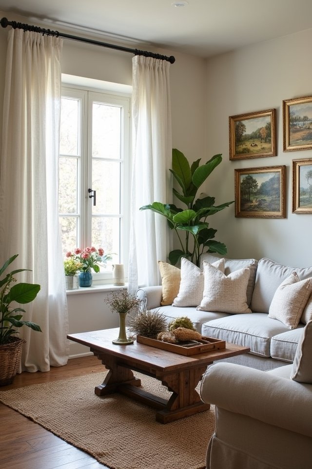 french inspired artwork gallery wall