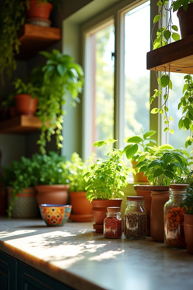 fresh greenery enhances kitchens