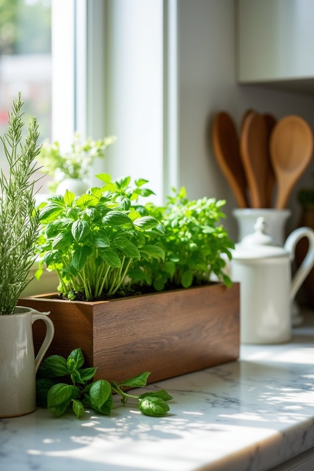 fresh herbs at home