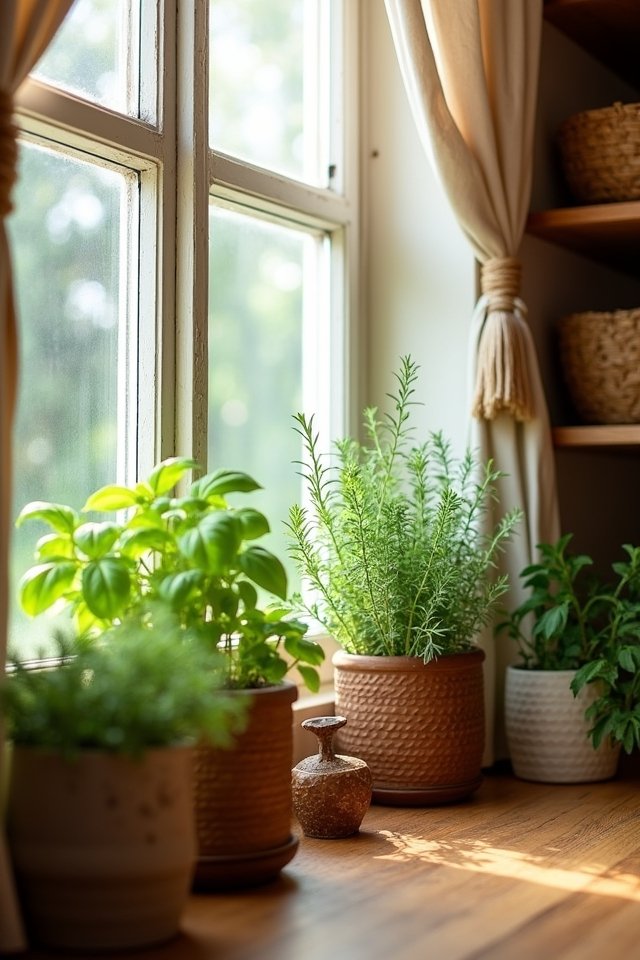 fresh herbs at home