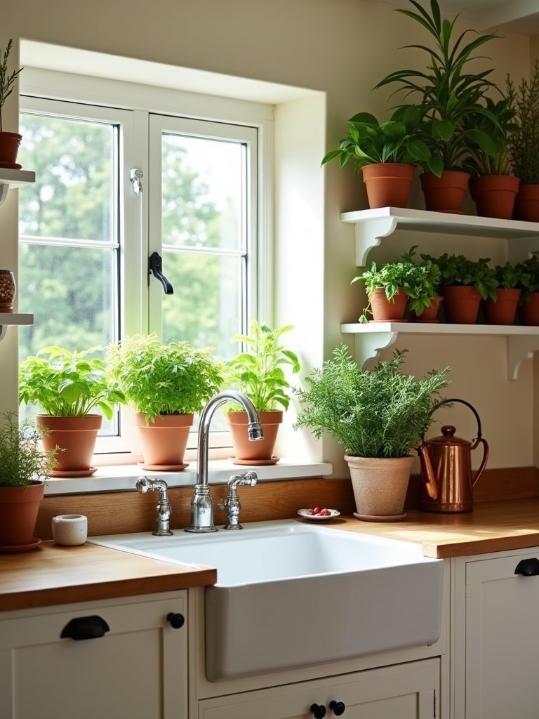 fresh herbs brighten kitchens