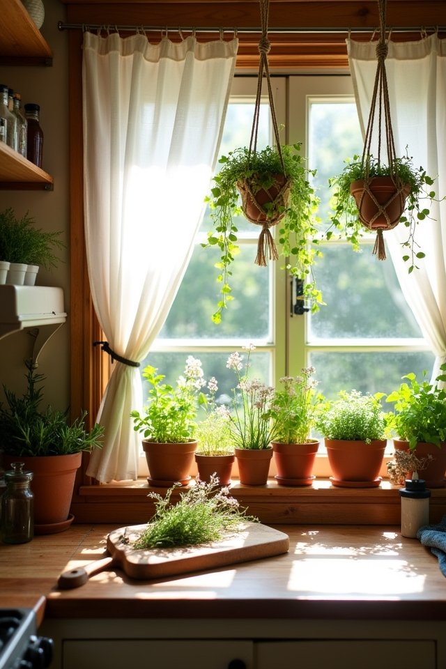 fresh herbs in cottagecore