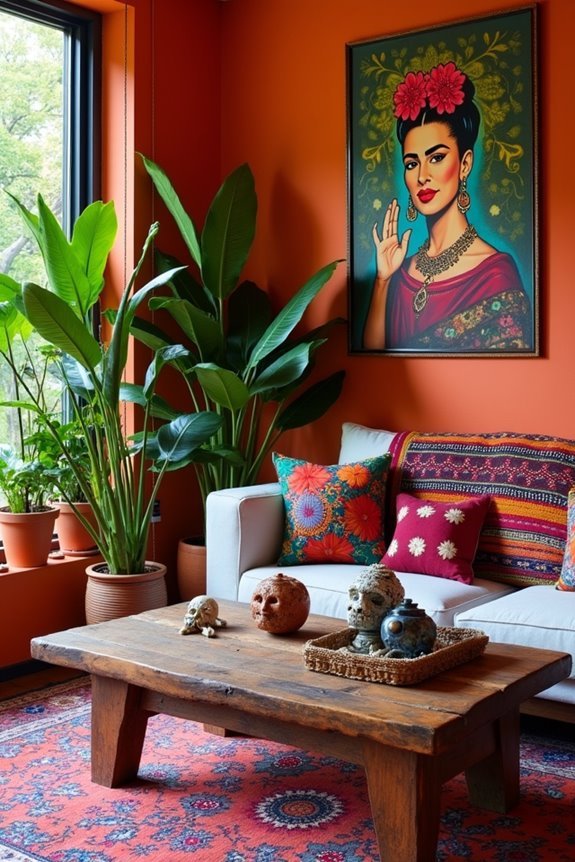 frida kahlo inspired vibrant decor