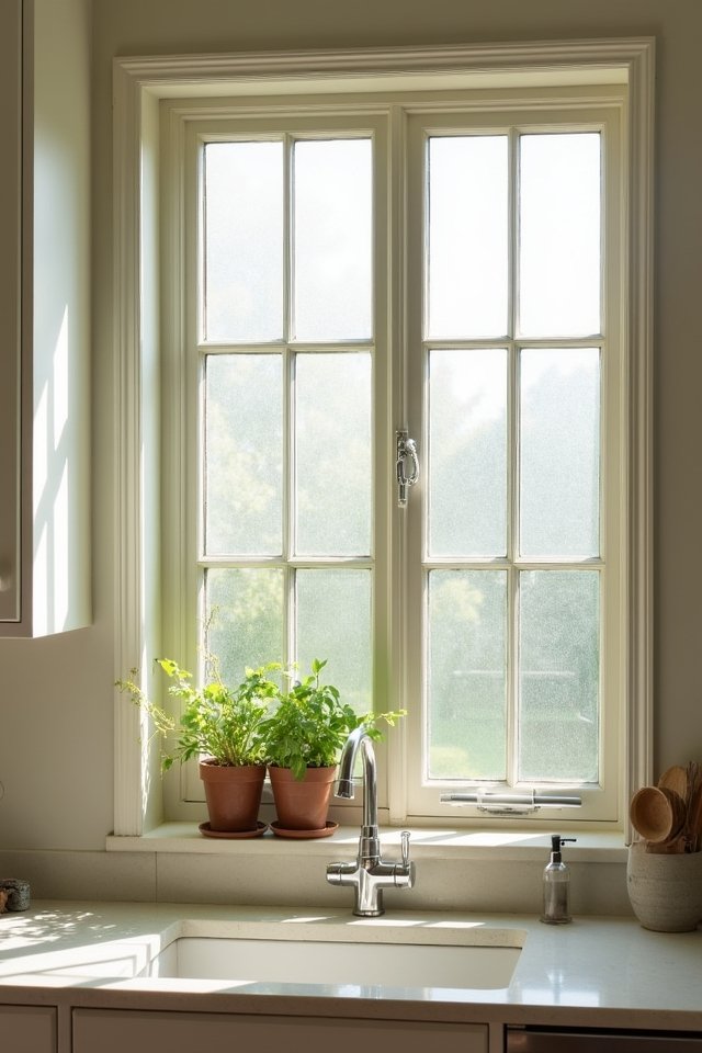 frosted glass kitchen windows