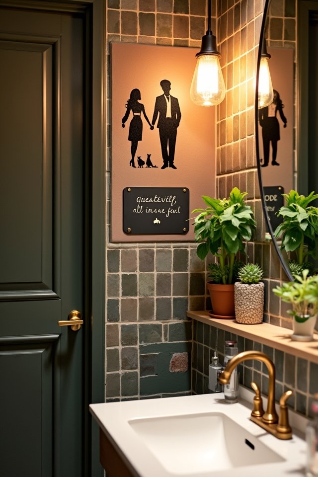 fun restroom interactive signage