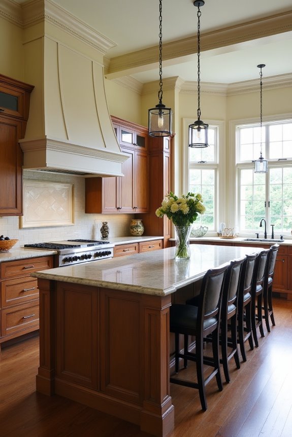 functional colonial kitchen island