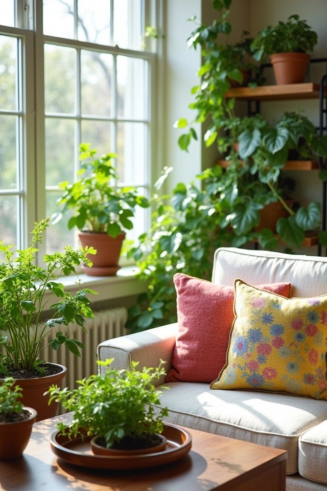 functional greenery for living rooms