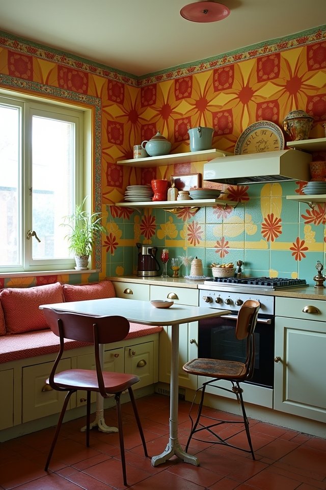 funky kitchen wallpaper designs
