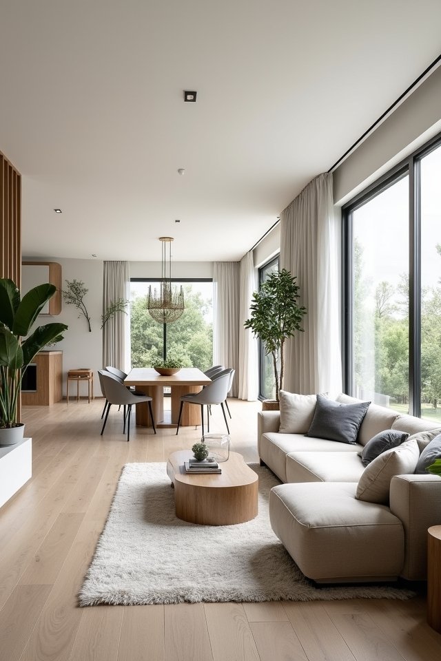 furniture arrangement for flow