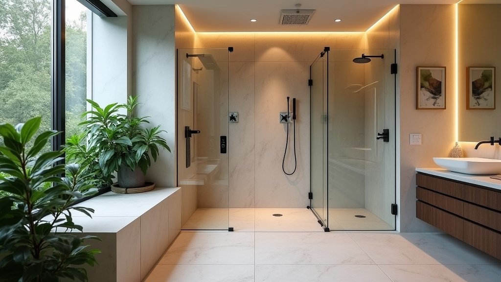 futuristic luxury walk in showers