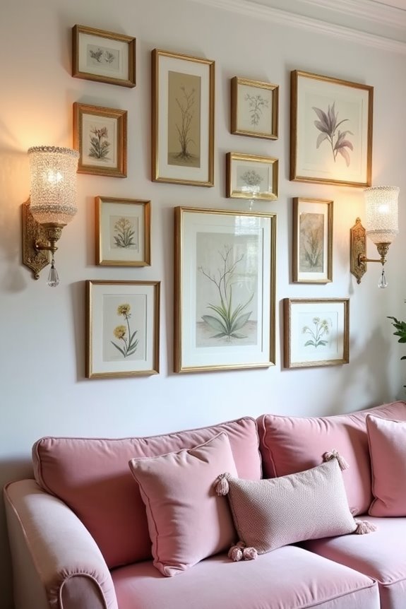 gallery wall of art