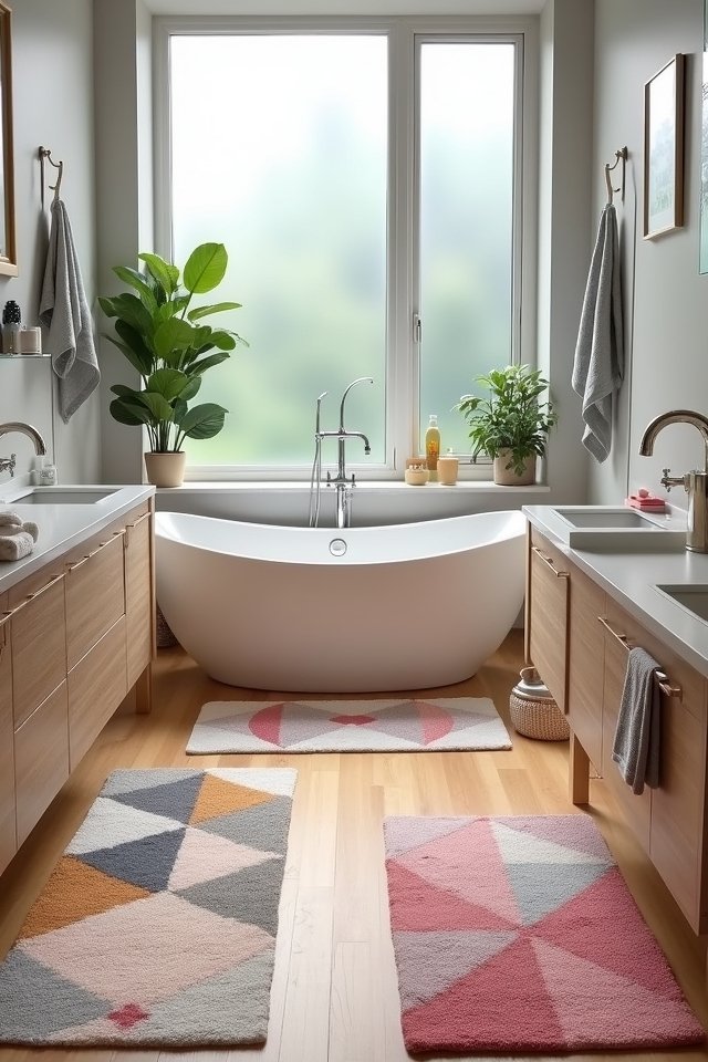 geometric bathroom rug designs