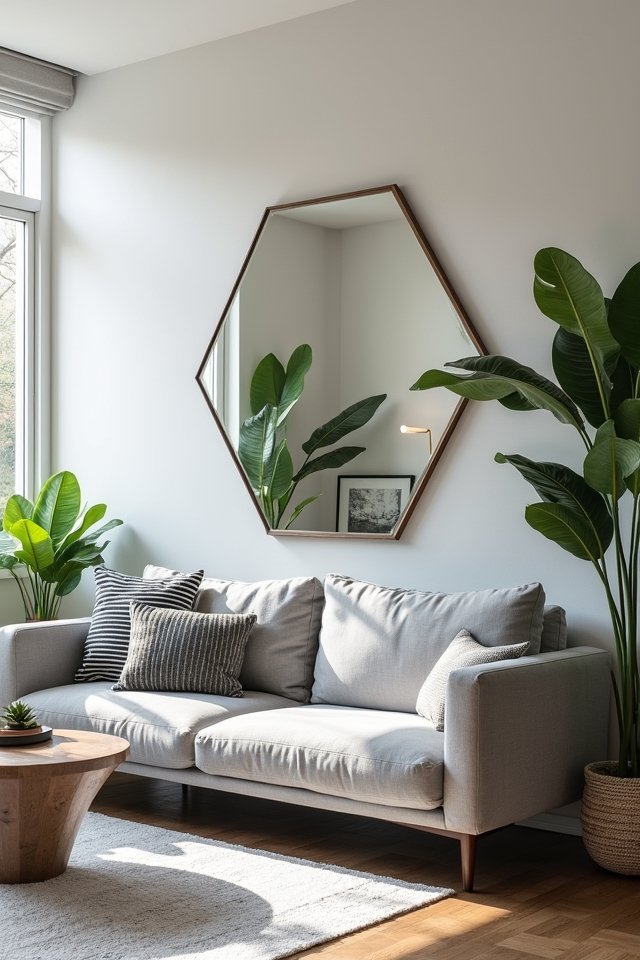 geometric mirrors for modern aesthetics