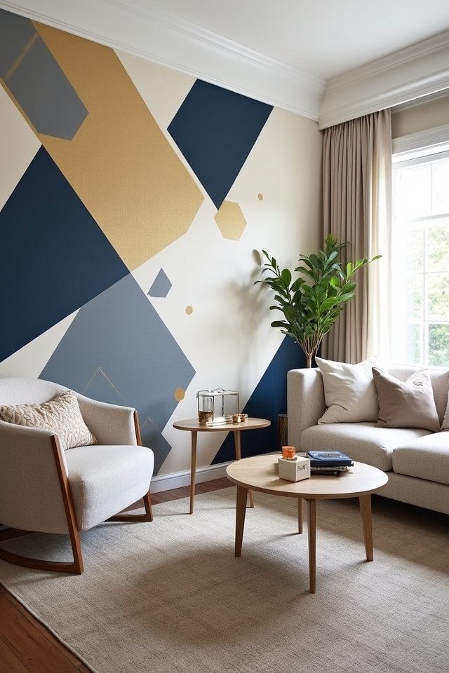 geometric wallpaper transforms spaces