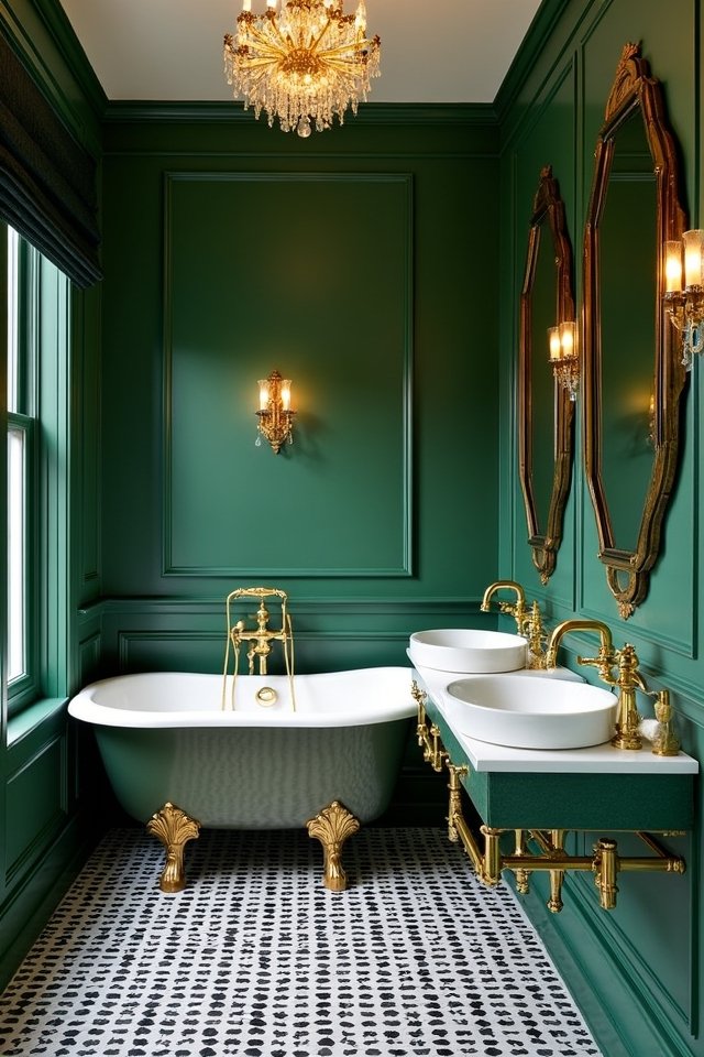 glamorous art deco bathroom