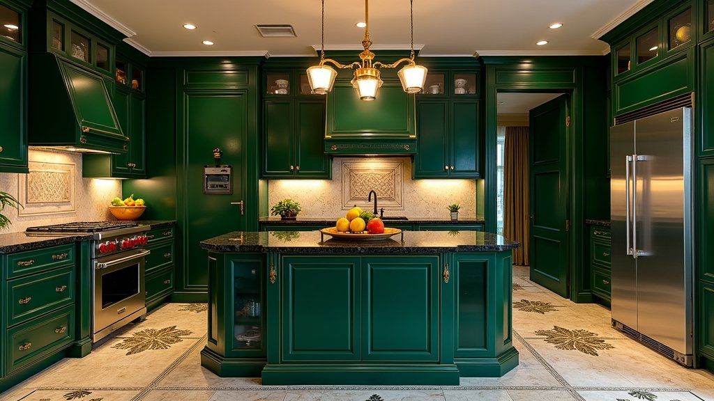 glamorous art deco kitchens