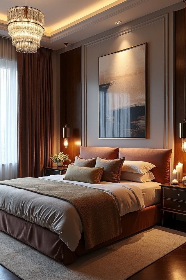 glamorous bedroom art decor