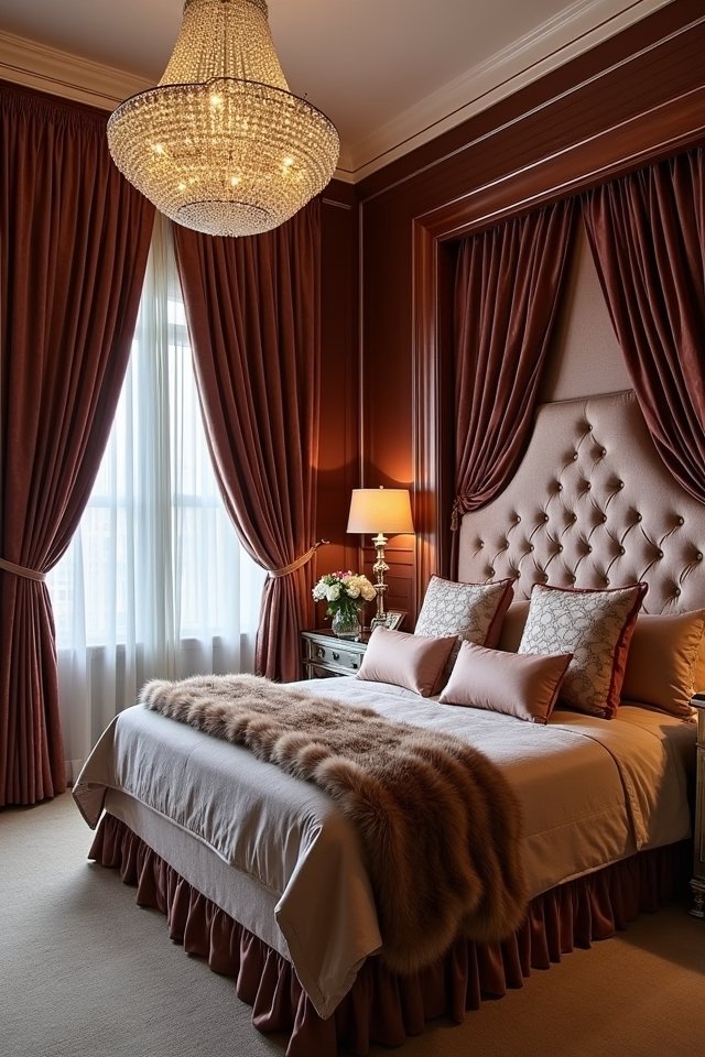 glamorous bedroom with luxury