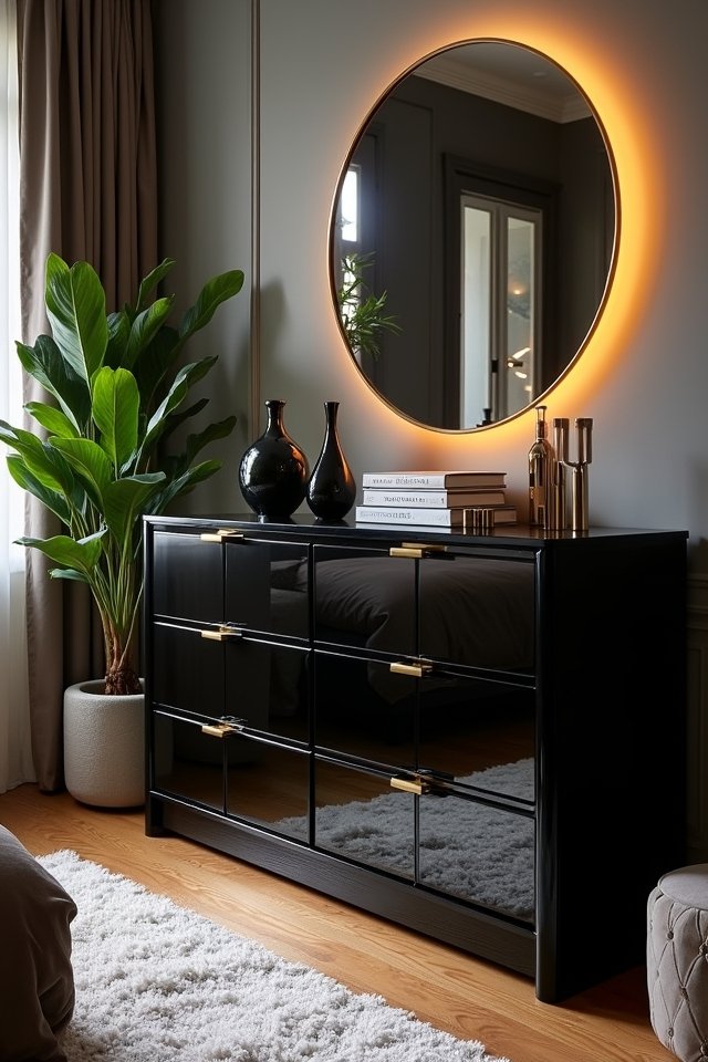 glamorous black dresser elegance