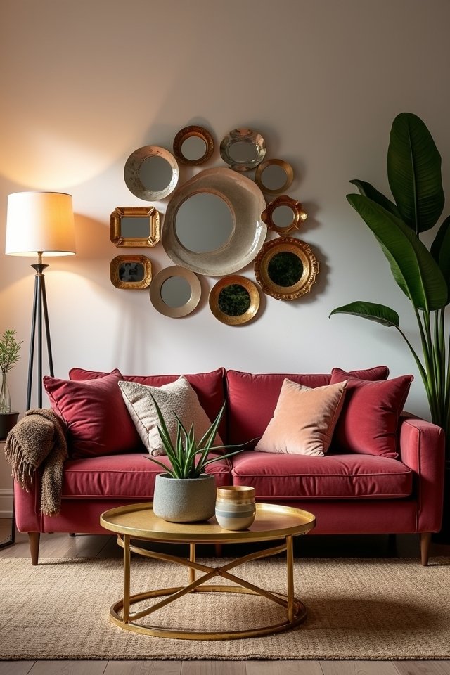 glamorous cozy living accents
